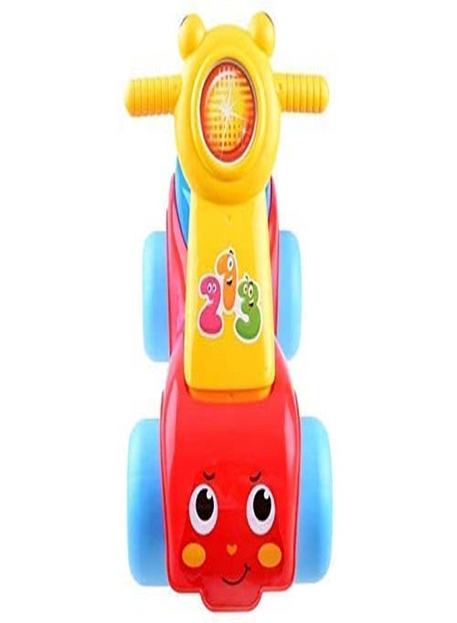 Shivaaro Ride-on Scooter for Children Pusher Scooter for Kids with Folding Seats Adjustable 4 Wheels Scooter for Girls and Boys Toddlers (Multicolor) - Image 2